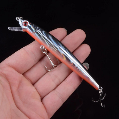 1 buc 11 cm 9,2 g momeală tare nalucă de pescuit cu laser minnow cârlig de pește wobbler crankbait tackle naluci artificiale ochi 3D