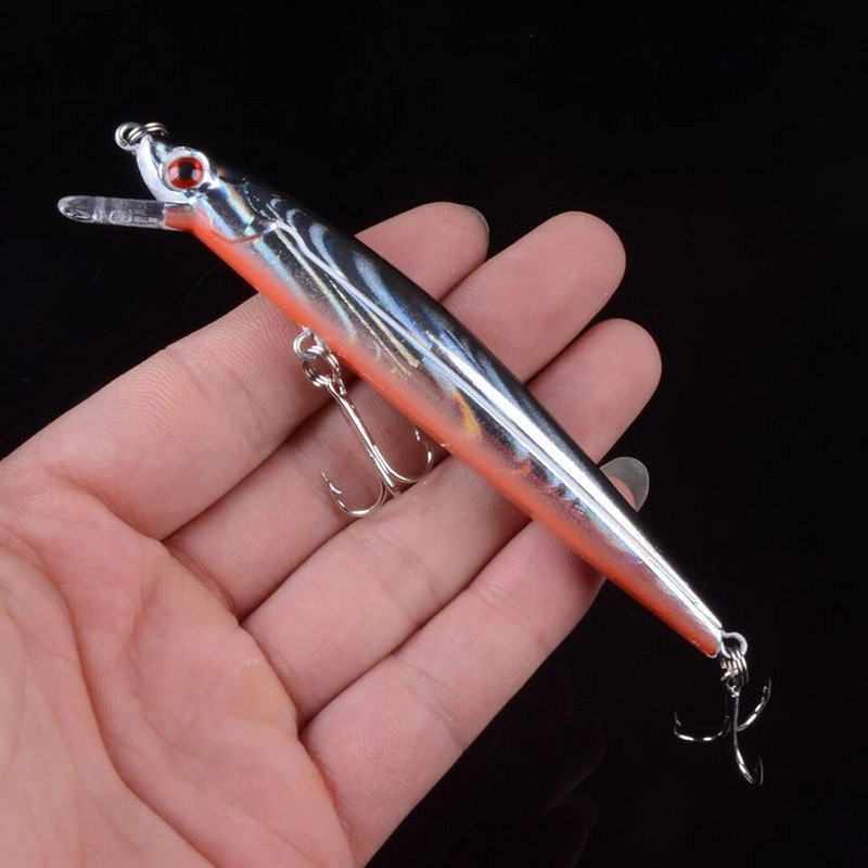 1tk 11cm 9,2g kõva söödaga Laser Minnow kalapüügilant Pesca konksuga kala vobler Crankbait Tackle kunstlikud landid 3D silmad