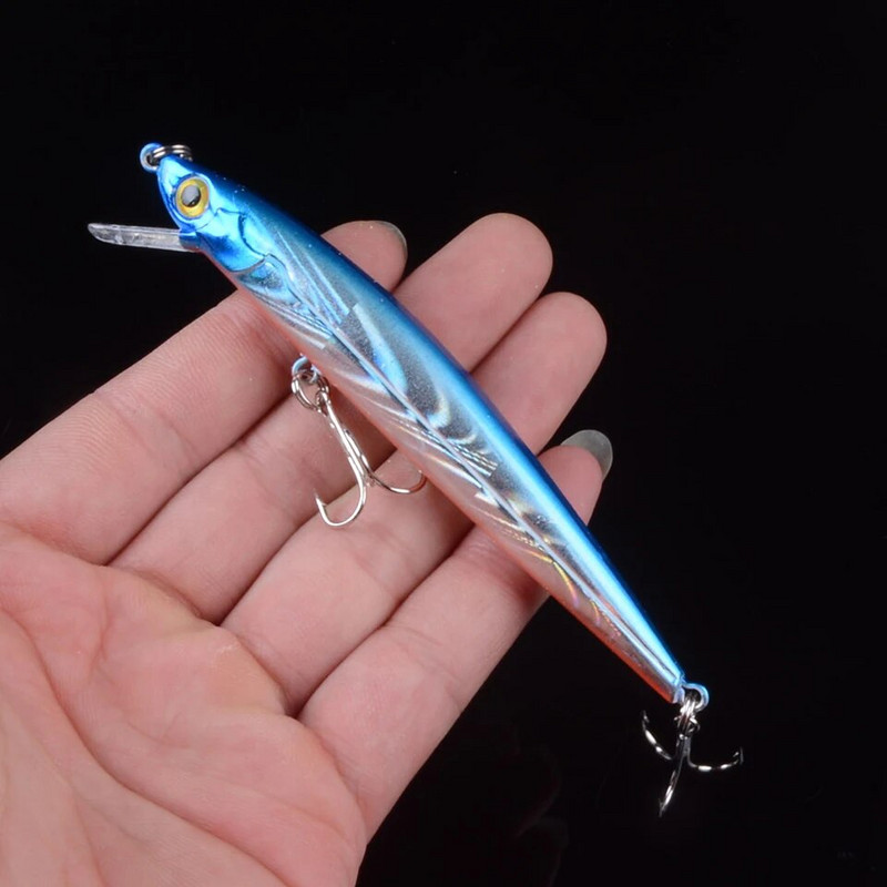 1tk 11cm 9,2g kõva söödaga Laser Minnow kalapüügilant Pesca konksuga kala vobler Crankbait Tackle kunstlikud landid 3D silmad