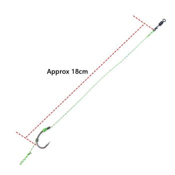 6 бр. Аксесоари за риболов на шаран Риболовни приспособления с бодлива риболовна кука Готово завързано шаранджийско въже Hooklink за шарански бойли риболовни принадлежности