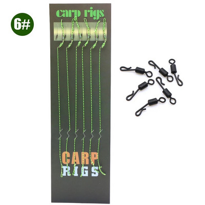 6gab. Karpu makšķerēšanas piederumi Matu mehānismi ar dzeloņstieņu makšķerēšanas āķi, gatavi piesieti karpu auklai.