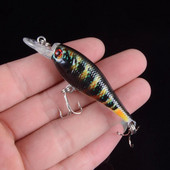 1 kom 6,5 cm 4,7 g voblera s vabicama za pecanje Minnow s 8 udica s plutajućim tvrdim mamcem, ribolovnim priborom Pesca Carp Crankbait 3D oči