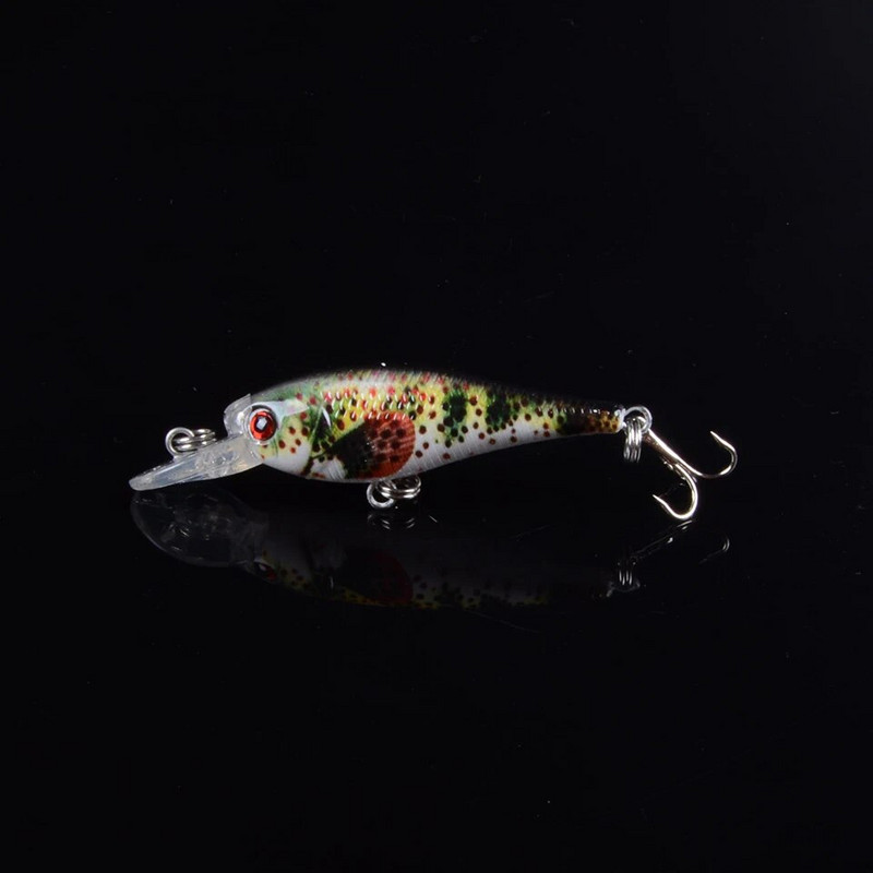 1 kom 6,5 cm 4,7 g voblera s vabicama za pecanje Minnow s 8 udica s plutajućim tvrdim mamcem, ribolovnim priborom Pesca Carp Crankbait 3D oči
