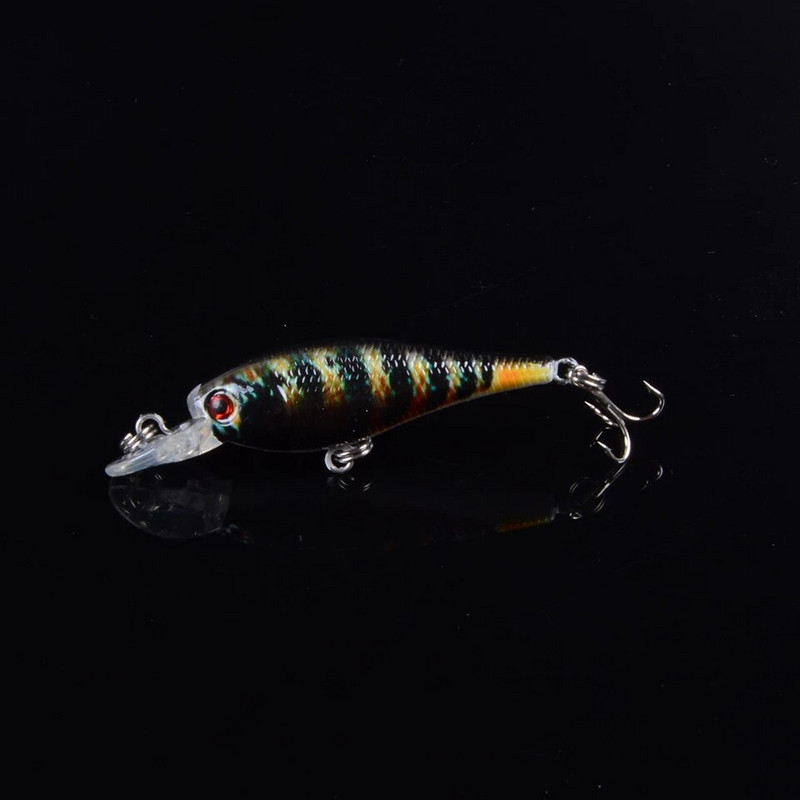 1 kom 6,5 cm 4,7 g voblera s vabicama za pecanje Minnow s 8 udica s plutajućim tvrdim mamcem, ribolovnim priborom Pesca Carp Crankbait 3D oči
