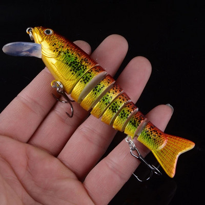 1 τεμ. Δολώματα ψαρέματος συρτή Swim Minnow Wobbler Πολλαπλών τμημάτων Σκληρό δόλωμα 105 mm 17,3 γρ.