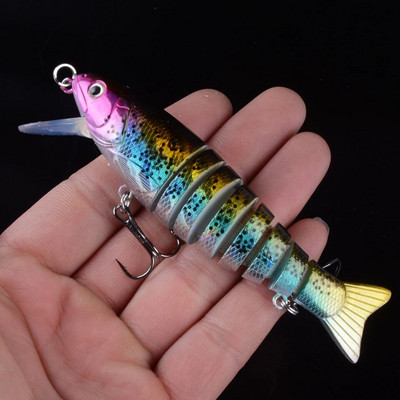 1 τεμ. Δολώματα ψαρέματος συρτή Swim Minnow Wobbler Πολλαπλών τμημάτων Σκληρό δόλωμα 105 mm 17,3 γρ.