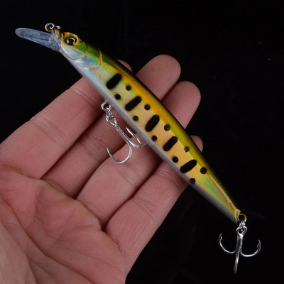 1 buc. Nalucă de pescuit Minnow Wobbler 12,5 cm 12,3 g Pesca Jerkbait momeală artificială dură Crankbait pentru Bass Stiucă Aparatură de pescuit Ochi 3D