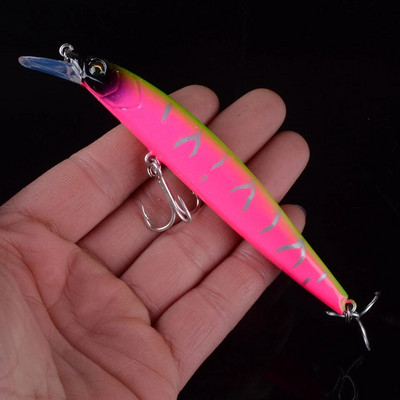 1kom Vobler s mamcem za pecanje Minnow 12,5 cm 12,3 g Pesca Jerkbait Tvrdi umjetni mamac Crankbait za pribor za pecanje bass štuke 3D oči