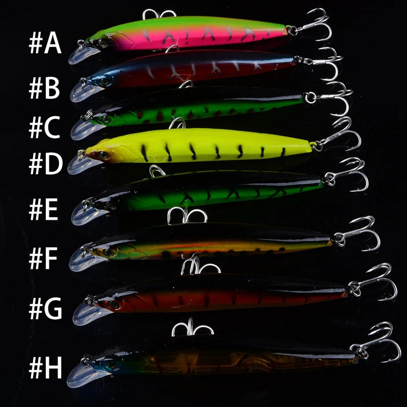 1kom Vobler s mamcem za pecanje Minnow 12,5 cm 12,3 g Pesca Jerkbait Tvrdi umjetni mamac Crankbait za pribor za pecanje bass štuke 3D oči