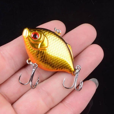 1 ΤΕΜ 4,5cm/8,6g Winter Sea Hard Fishing Lure VIB Set Bait 3D Eyes Wobbler Crankbait Top Water Lure