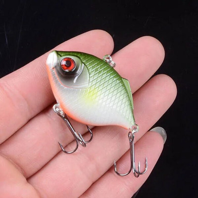 1 ΤΕΜ 4,5cm/8,6g Winter Sea Hard Fishing Lure VIB Set Bait 3D Eyes Wobbler Crankbait Top Water Lure