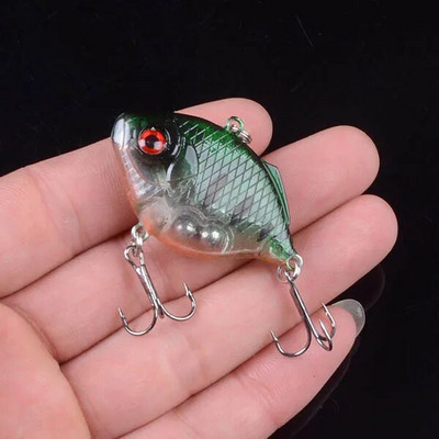 1 ΤΕΜ 4,5cm/8,6g Winter Sea Hard Fishing Lure VIB Set Bait 3D Eyes Wobbler Crankbait Top Water Lure