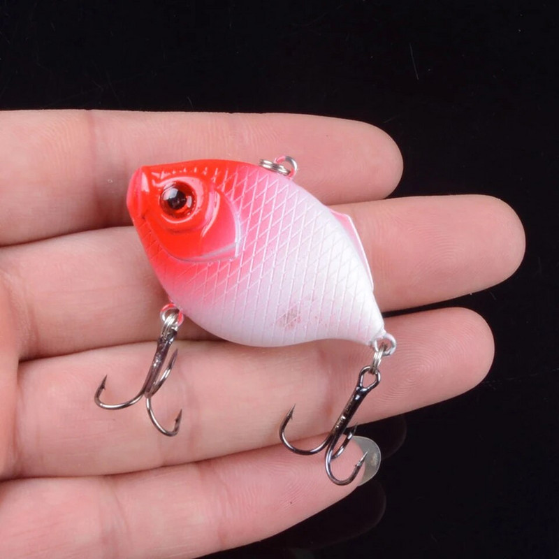 1 ΤΕΜ 4,5cm/8,6g Winter Sea Hard Fishing Lure VIB Set Bait 3D Eyes Wobbler Crankbait Top Water Lure