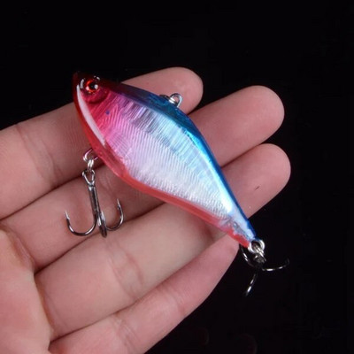 1tk 6cm 13g kõva landi uppumispliiats VIB Lant Jääpüük Minnow Kalastuslant kolmekordse konksuga 3D Eyes