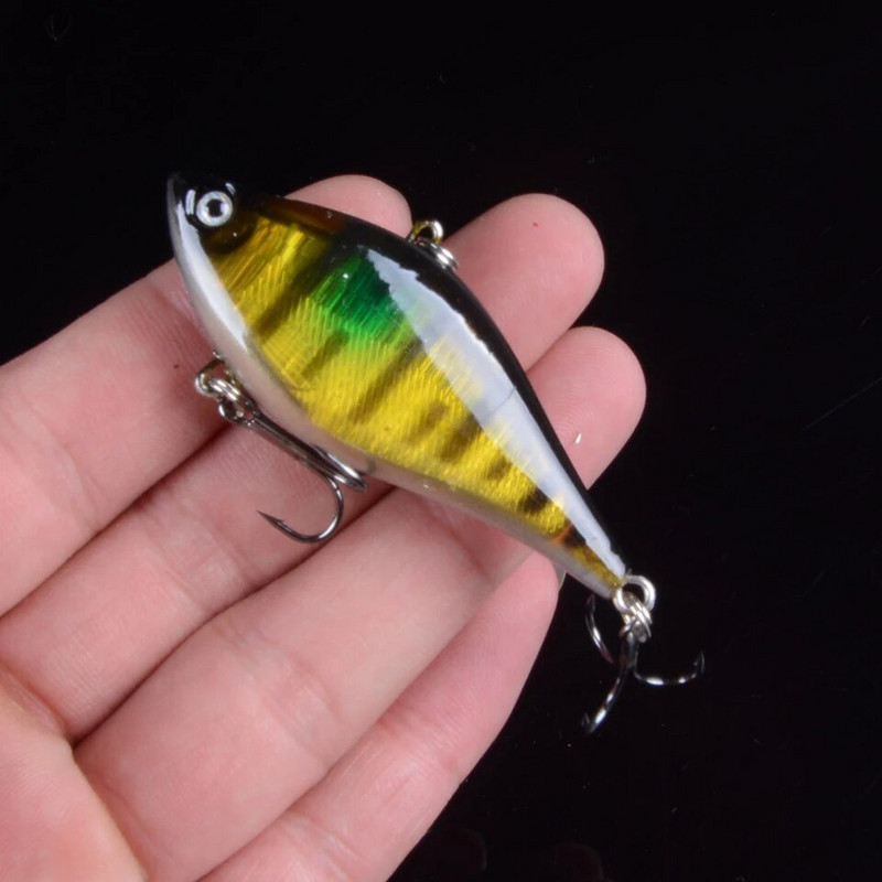 1gab 6cm 13g cietais māneklis grimstošs zīmulis VIB Lure zemledus makšķerēšana Minnow zvejas māneklis ar trīskāršu āķi ar 3D acīm