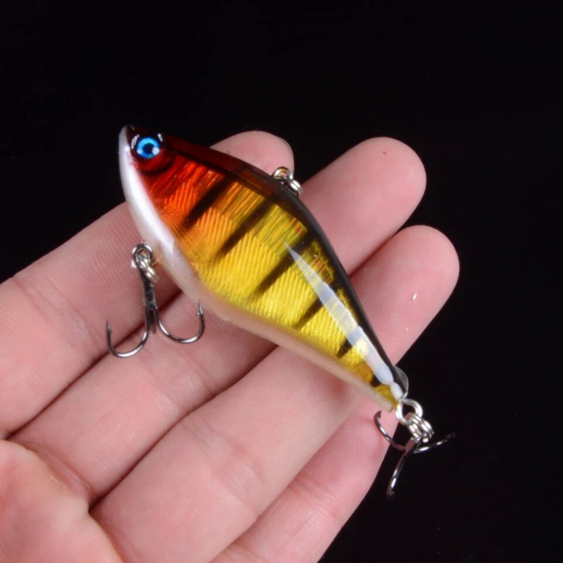 1gab 6cm 13g cietais māneklis grimstošs zīmulis VIB Lure zemledus makšķerēšana Minnow zvejas māneklis ar trīskāršu āķi ar 3D acīm