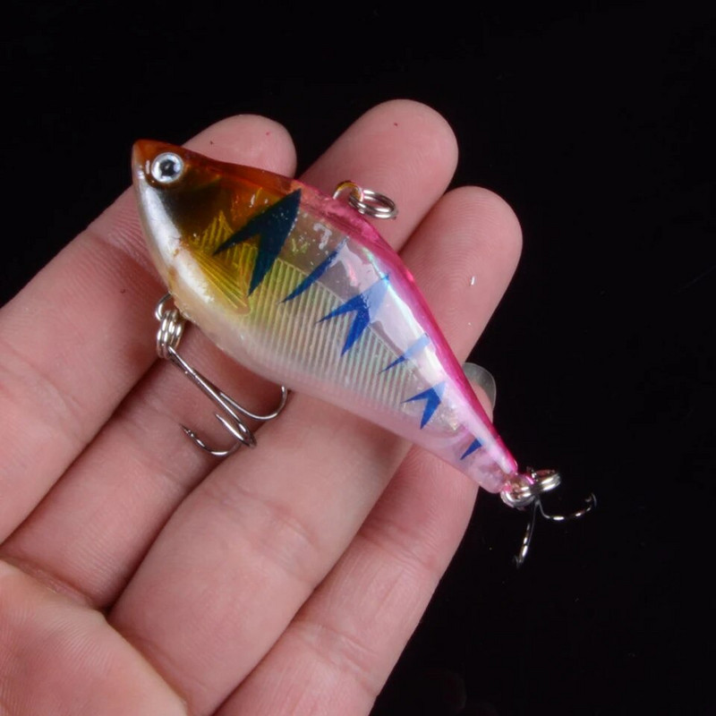 1gab 6cm 13g cietais māneklis grimstošs zīmulis VIB Lure zemledus makšķerēšana Minnow zvejas māneklis ar trīskāršu āķi ar 3D acīm