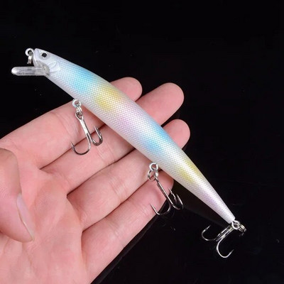 1kom 12,5 cm 12,5 g vobler s mamcem za ribolov Minnow sa 6 # tri udice s plutajućim tvrdim mamcem, ribolovnim priborom Pesca Carp Crankbait 3D Eye