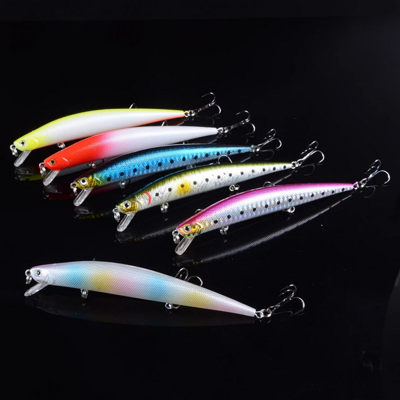 1kom 12,5 cm 12,5 g vobler s mamcem za ribolov Minnow sa 6 # tri udice s plutajućim tvrdim mamcem, ribolovnim priborom Pesca Carp Crankbait 3D Eye