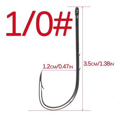 Pika varrega konksud kalastamiseks 50 tk/kott 1#-6/0# Kõrge süsinikusisaldusega terasest terava okastega nihkega kitsa söödaga konksuga kalastustarvete tarvikud