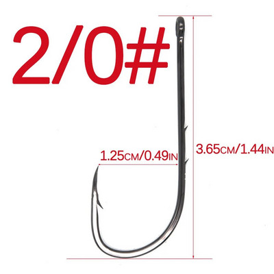 Pika varrega konksud kalastamiseks 50 tk/kott 1#-6/0# Kõrge süsinikusisaldusega terasest terava okastega nihkega kitsa söödaga konksuga kalastustarvete tarvikud