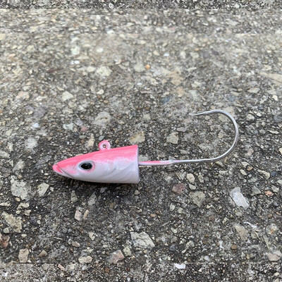 HAIMALUO Jig Head Hook Part Happy Soft Fishing Lure Artificial Saltwater Sea BassFishing Bait Swimbait Tackle Fish Head Part