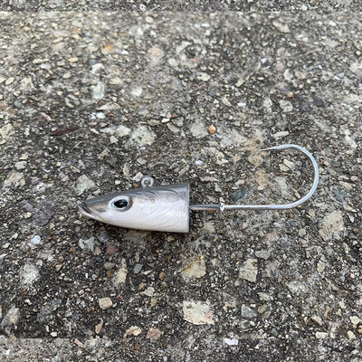 HAIMALUO Jig Head Hook Part Happy Soft Fishing Lure Artificial Saltwater Sea BassFishing Bait Swimbait Tackle Fish Head Part