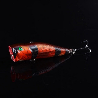 1gab Popper Makšķerēšanas māneklis Vobleri 7cm 10,4g Peldošs Crankbait Mākslīgā cietā ēsma Poper Pesca Karpu līdakas makšķerēšanas piederumi