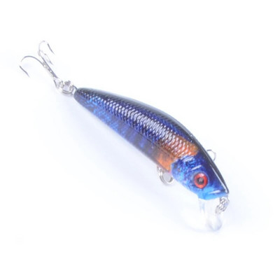 7cm 8,2g makšķerēšanas māneklis Minnow cietā ēsma ar 2 makšķerēšanas āķiem Makšķerēšanas piederumi 3D Eyes Crankbait Minnows