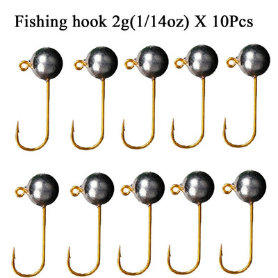 10 tk/partii Micro Jig Head õngekonks 1g-5g jääpüügikonks Mini vända Jig õngekonks Pehme landi püügiriistad