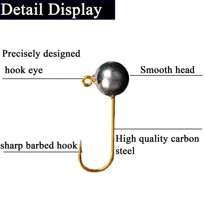 10 tk/partii Micro Jig Head õngekonks 1g-5g jääpüügikonks Mini vända Jig õngekonks Pehme landi püügiriistad