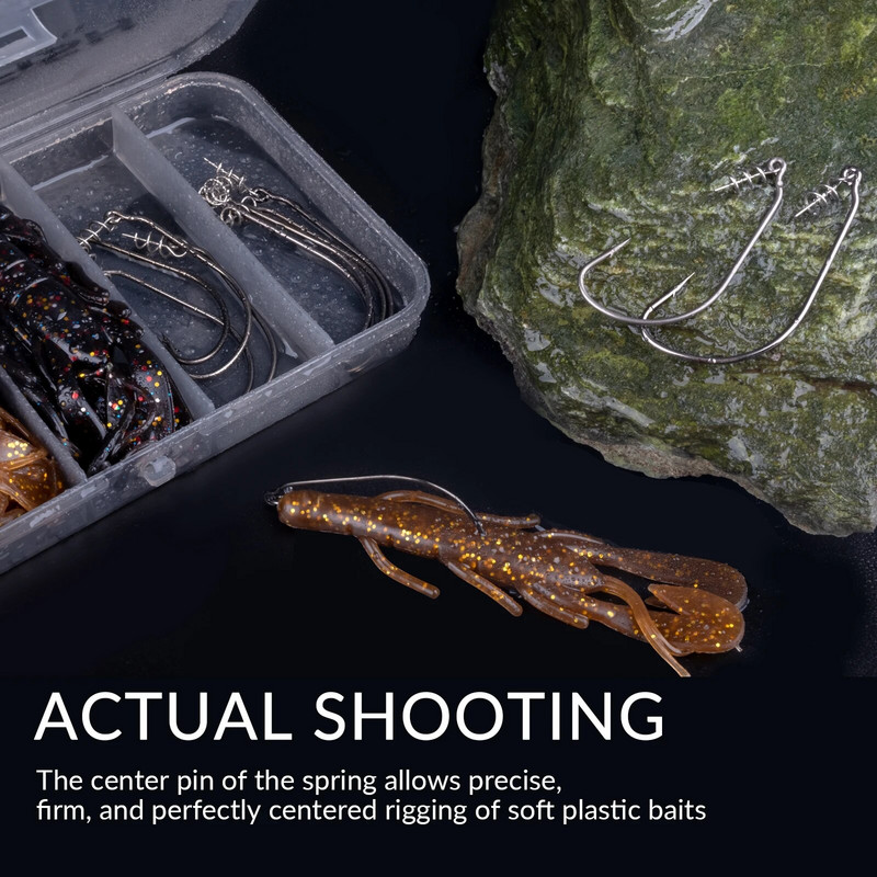 10 tk/partii Pehme ussipüügikonks koos vedrulukuga karpkala õngekonks pehme peibutussööda vändakonksu jaoks #1/0-#5/0