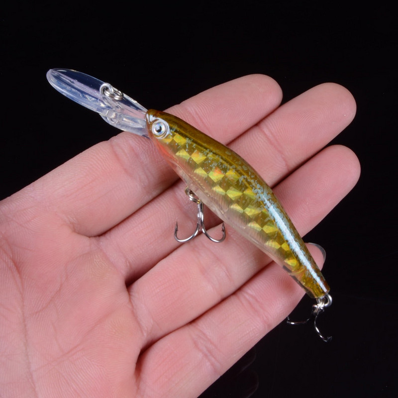 1kom 9cm/7g Laser Minnow mamac za ribolov Plutajući vobleri Umjetni mamac Tvrdi Crankbaits Treble Udice Oprema