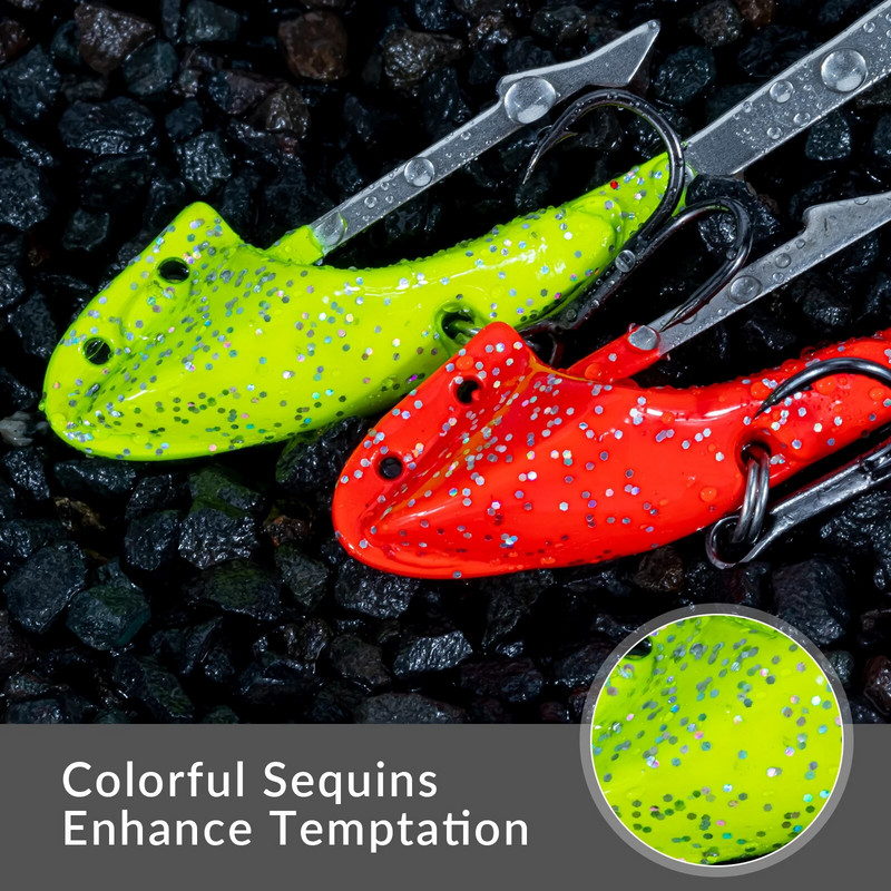 2,5 CM söödahoidja Kahekordne terava kolmekordse konksuga Pehme peibutusalus pehme püügisööda jaoks pikkusega 3–4 tolli suurtele/väikestele kaladele