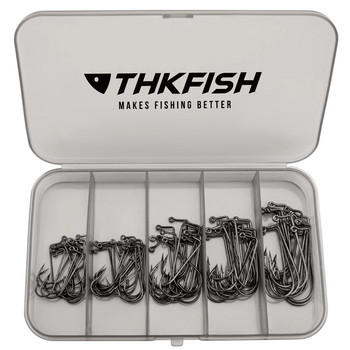 THKFISH Dry Fly Hooks for Fly Curved Tiing Wet Fly Hooks 14# ~22# Πακέτο ποικιλίας 250 αγκίστρια ψαρέματος