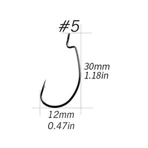QualyQualy 20 komada 2 pakiranja veličina 1-12 2/0 1/0 3/0 4/0 Jig Worm Udica za mamac Ugljični čelik Mekani mamci Mamci Offset ribolovne udice