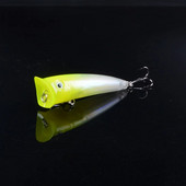 1 τεμ. Δημοφιλές 7,5 εκ. 10,4 g Popper Fishing Lure Σκληρό τεχνητό δόλωμα με 2 γάντζους τριπλά Ψάρεμα Wobblers Crankbait Pesca Iscas