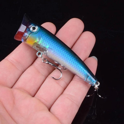 1 τεμ. Δημοφιλές 7,5 εκ. 10,4 g Popper Fishing Lure Σκληρό τεχνητό δόλωμα με 2 γάντζους τριπλά Ψάρεμα Wobblers Crankbait Pesca Iscas
