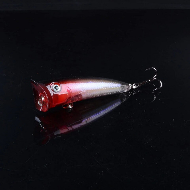 1 τεμ. Δημοφιλές 7,5 εκ. 10,4 g Popper Fishing Lure Σκληρό τεχνητό δόλωμα με 2 γάντζους τριπλά Ψάρεμα Wobblers Crankbait Pesca Iscas