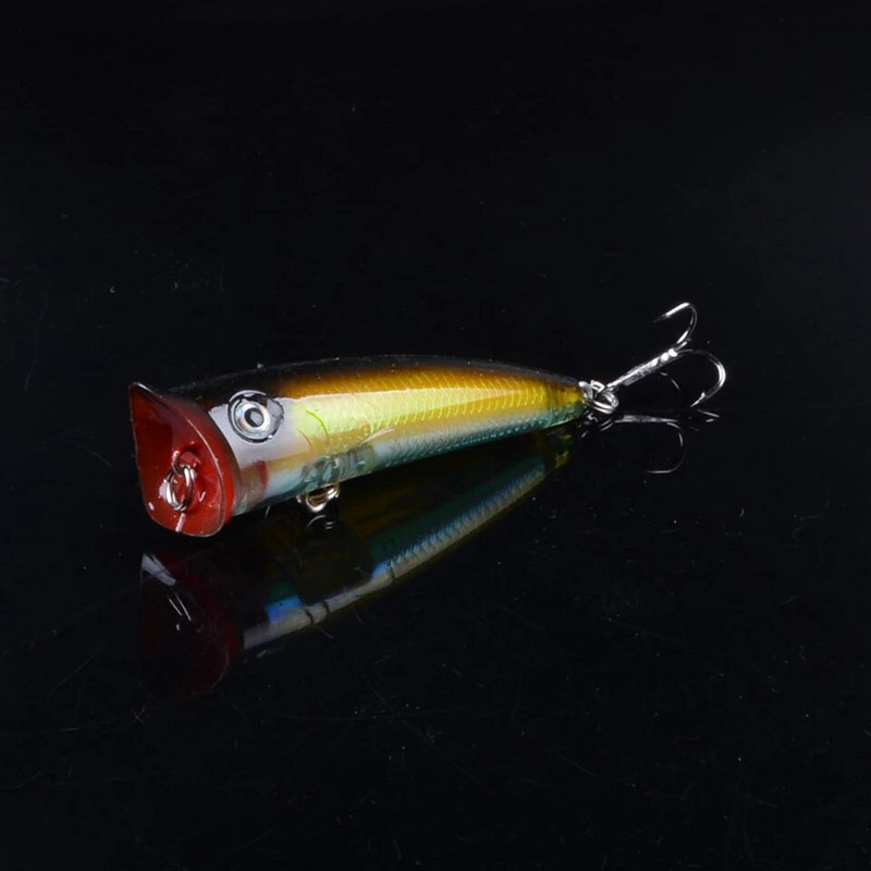 1 τεμ. Δημοφιλές 7,5 εκ. 10,4 g Popper Fishing Lure Σκληρό τεχνητό δόλωμα με 2 γάντζους τριπλά Ψάρεμα Wobblers Crankbait Pesca Iscas