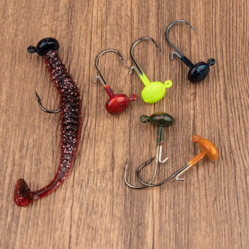 5 τμχ/παρτίδα Mushroom Jig Head Fishing Hook Weedless Fishing Ned Rig Bass Fishing Tackle Jig Head Set 3,5g 5g 7g