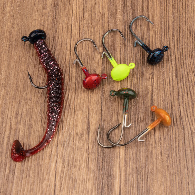 5tk/partii Mushroom Jig Head õngekonks Weedless Fishing Ned Rig Bass kalastustarvete Jig Head Set 3,5g 5g 7g