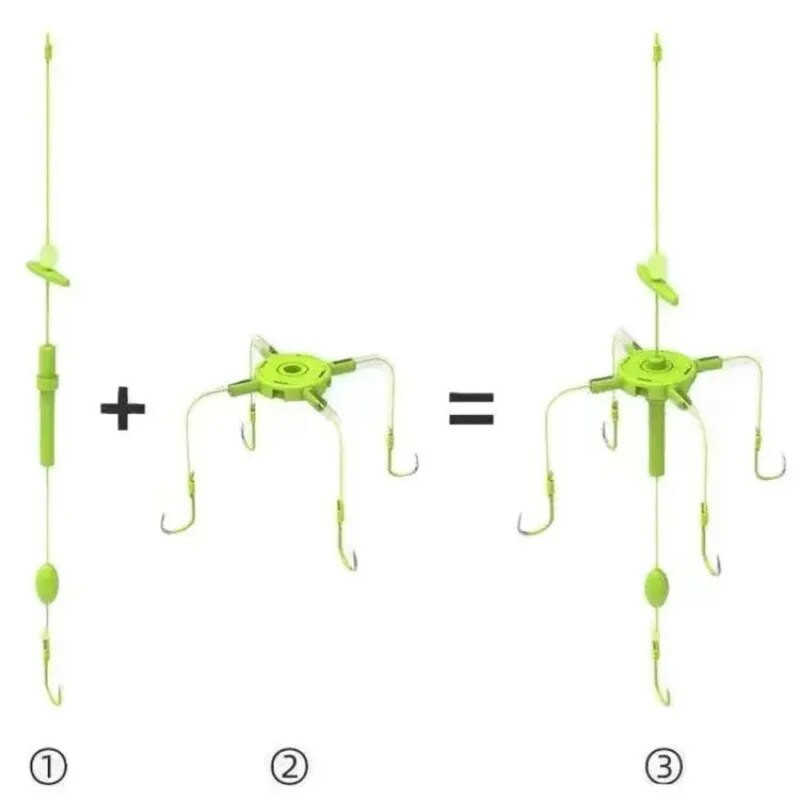 Naujo tipo kabliukas sidabriniams karpiams ir didžiagalviams karpiams plaukiojančioms didžiagalvėms žuvims Five Claw Square Masalas sidabriniams ir didžiagalviams karpiams