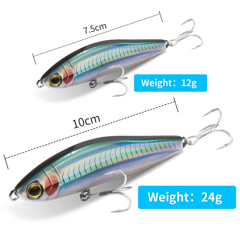 Olovka koja tone 12g 24g Sustav utega mamaca za ribolov Silikonski mamac Treble udica Swimbait Wobbler Pribor Jerkbait Umjetni mamci