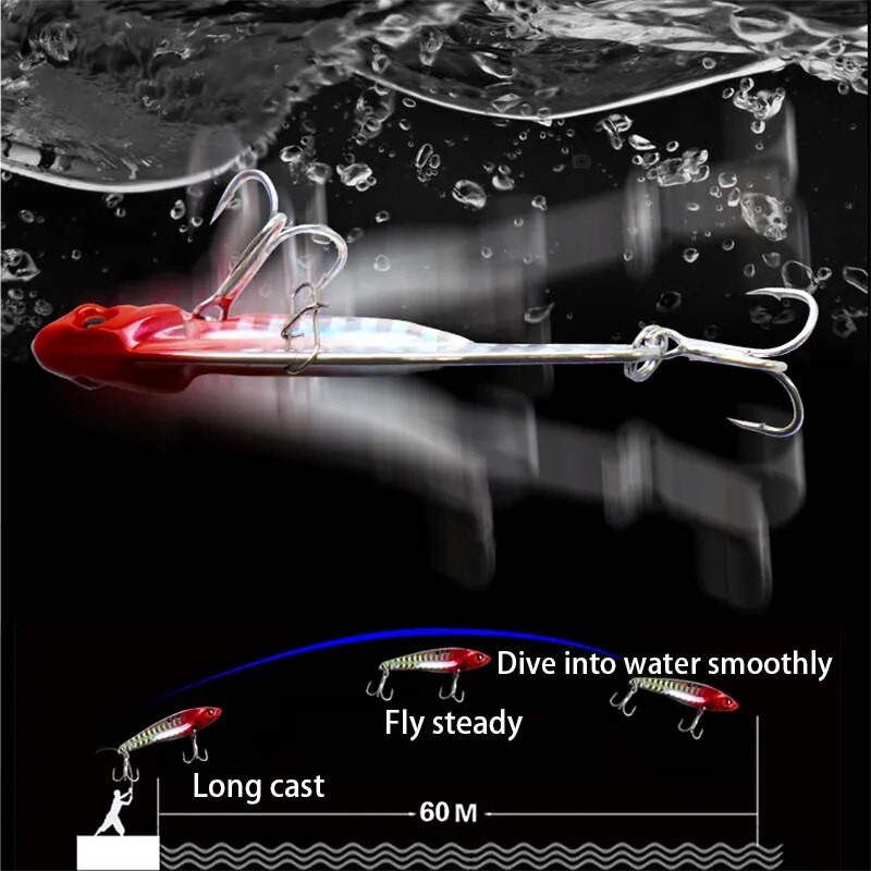 VIB kalastuslant 7-18g teraga metallist uppuv spinner vibratsioonisööt Swimbait Pesca haugi Pesca crankbait tackle sööt