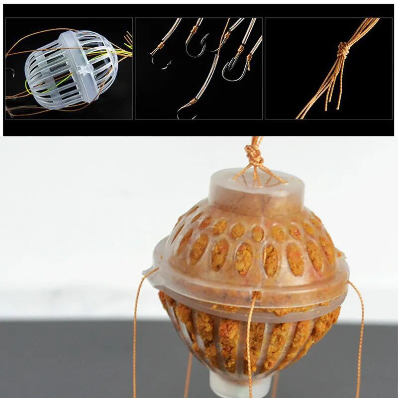 1 tk plahvatuskonksu õngekonksude komplekt õuesöödad puuri korvi söötja hoidik kalakonks Anzol karpkala tarvikud tööriistad