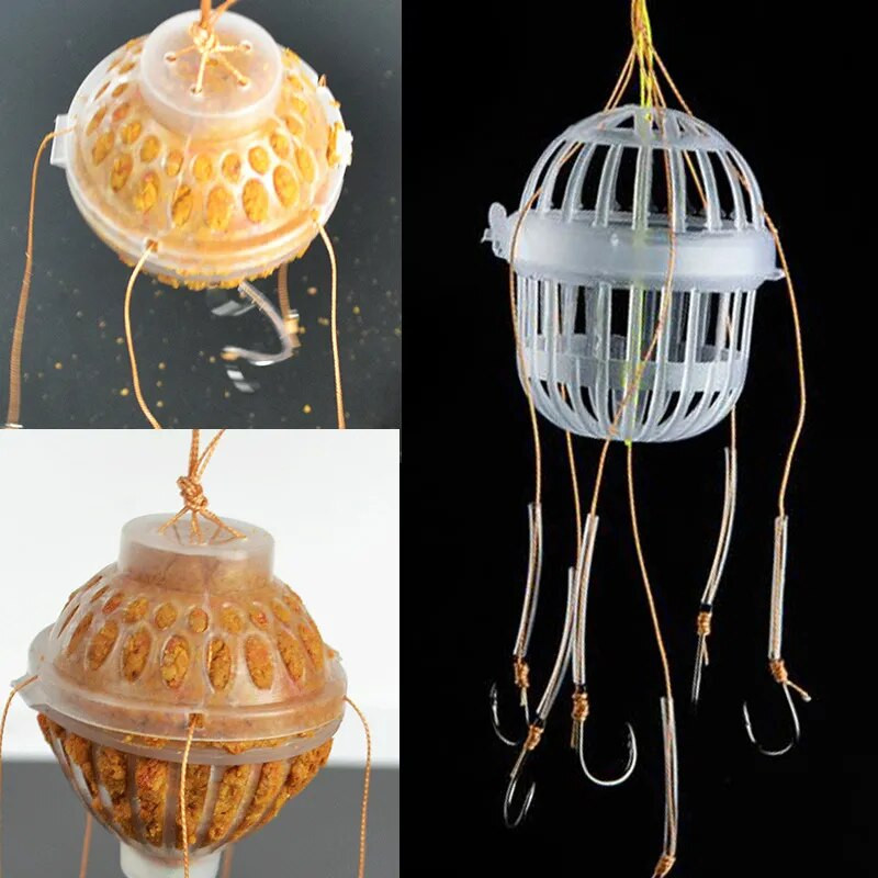 1 tk plahvatuskonksu õngekonksude komplekt õuesöödad puuri korvi söötja hoidik kalakonks Anzol karpkala tarvikud tööriistad