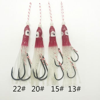 5 τμχ Jig Assist Hook 90mm Φωτεινό Octopus Slow Soft Skirted Lure Saltwater Double Hook Inchiku Fish Hooks Tai Kabura Peche