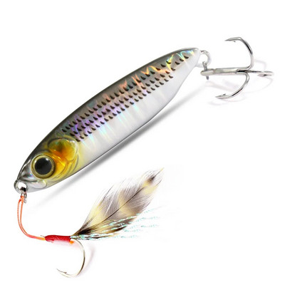 Feather Fishing Šareni karbonski metalni Jig Mamac Žlica za predenje Umjetni mamac Bas Udica od Minnow Tonuće Casting Pesca pribor