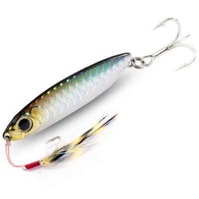 Feather Fishing Šareni karbonski metalni Jig Mamac Žlica za predenje Umjetni mamac Bas Udica od Minnow Tonuće Casting Pesca pribor